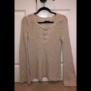 American eagle lace up sweater